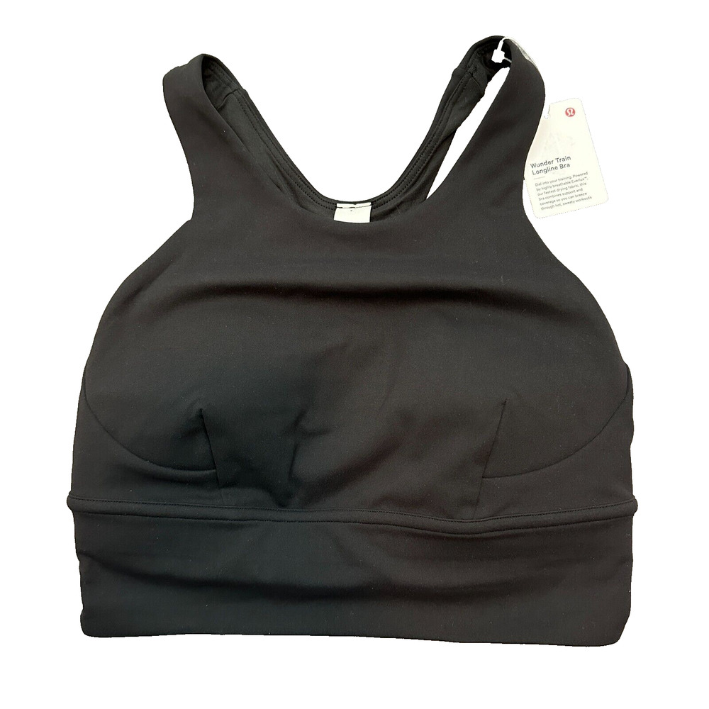 Lululemon Wunder Train Longline Bra C/D Cups Everlux Black Size 4